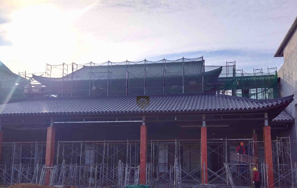 长沙寺庙铝合金仿古琉璃瓦改造