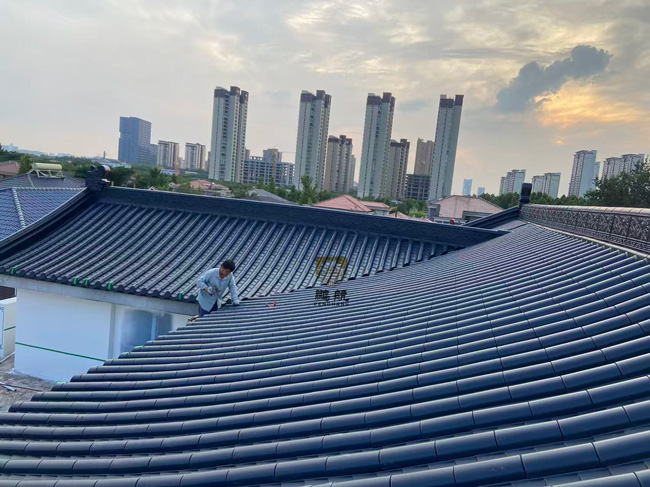 山东中式仿古合院铝合金瓦工程
